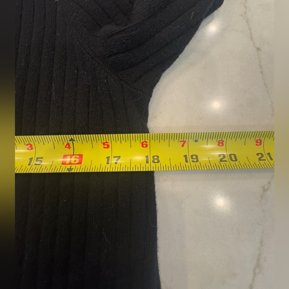 Talbots Black Ribbed Long Cardigan - Picture 5 of 6